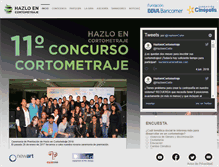 Tablet Screenshot of hazloencortometraje.com